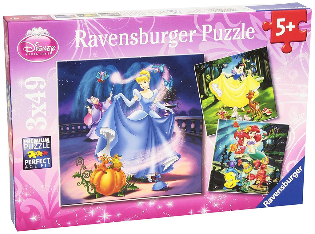 Ravensburger: Disney Princesses - Cinderella, Snow White & Ariel (3x49pc Jigsaw) Board Game