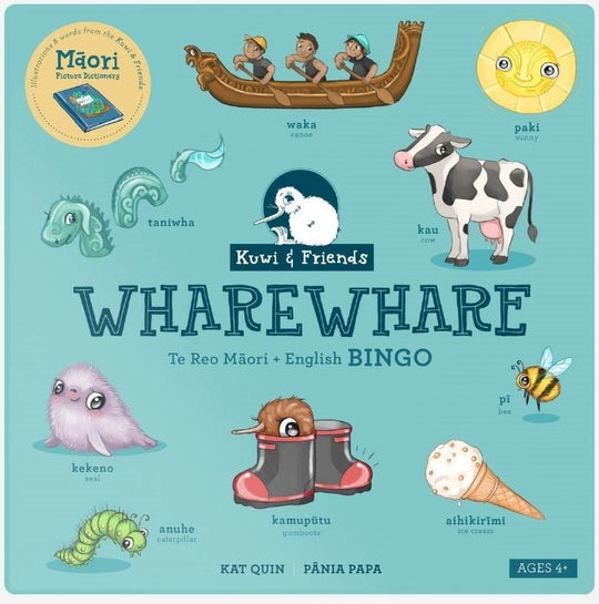 Kuwi & Friends: Wharewhare Te Reo Māori - Bilingual Bingo Board Game