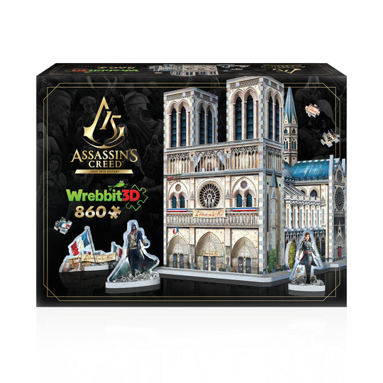 Wrebbit3D: Assassin's Creed Unity Notre Dame - 3D Puzzle (860pc Jigsaw) Board Game