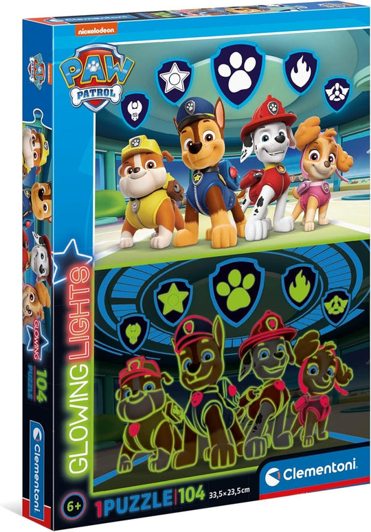 Clementoni: Paw Patrol - Glow in the Drak Puzzle (104pc Jigsaw) Board Game