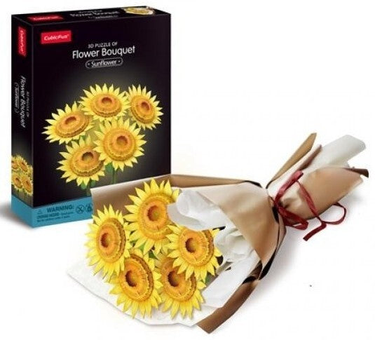 CubicFun: 3D Puzzle Flower Bouquet - Sunflower (285pc) Board Game