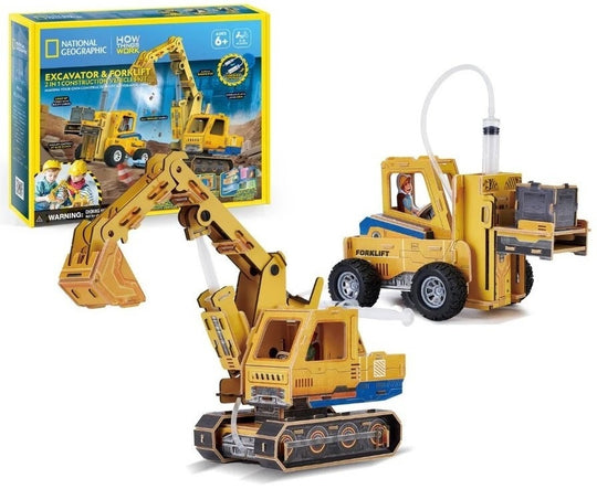 Cubic Fun: 3D Puzzle - Excavator & Forklift Board Game