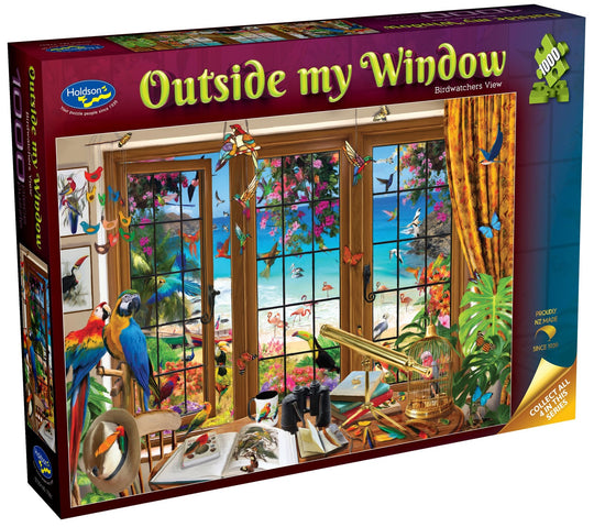 Holdson: Outside my Window - Birdwatchers View Puzzle (1000pc Jigsaw) Board Game