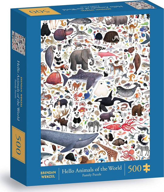 Chronicle Books: Hello Animals of the World Puzzle (500pc Jigsaw) Board Game