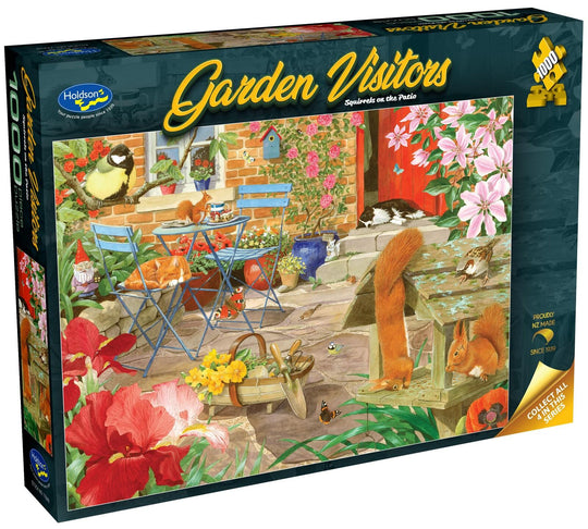 Garden Visitors: Squirrels on the Patio - Puzzle (1000pc Jigsaw) Board Game