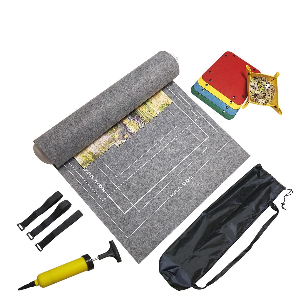 Puzzle Mat Roll for 500-1500 Pieces - Grey Board Game