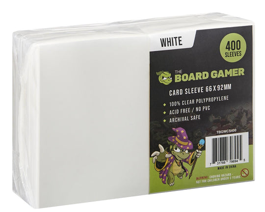 The Board Gamer: White - Card Sleeves (400)