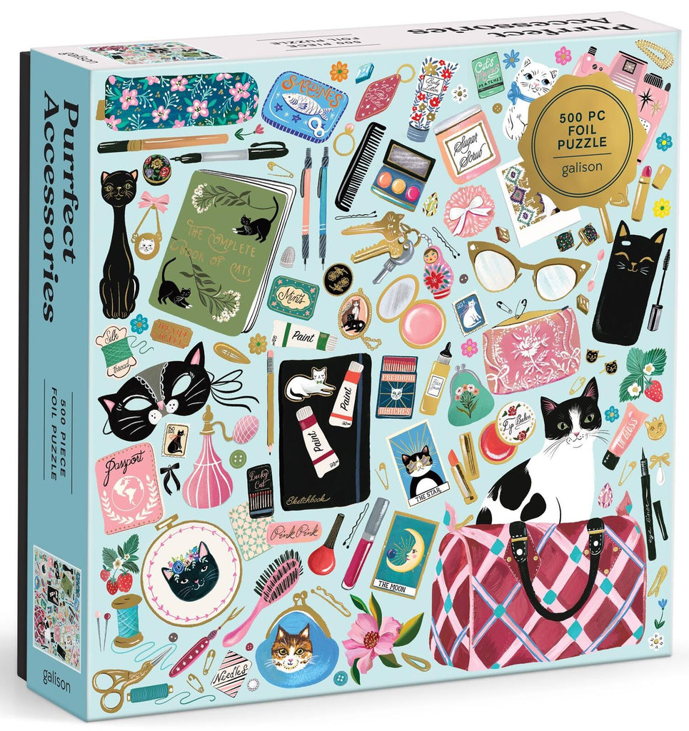 Galison: Purrfect Accessories - 500 Piece Puzzle Board Game