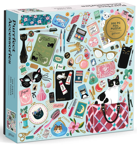 Galison: Purrfect Accessories - 500 Piece Puzzle Board Game