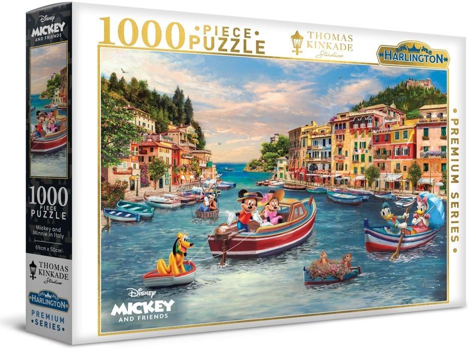 Harlington: Disney Mickey and Minnie in Italy Puzzle (1000pc Jigsaw) Board Game