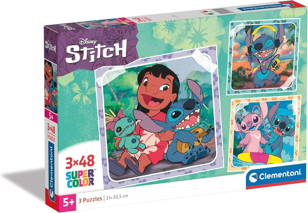 Clementoni: Stitch - Puzzles (3x48pc Jigsaws) Board Game