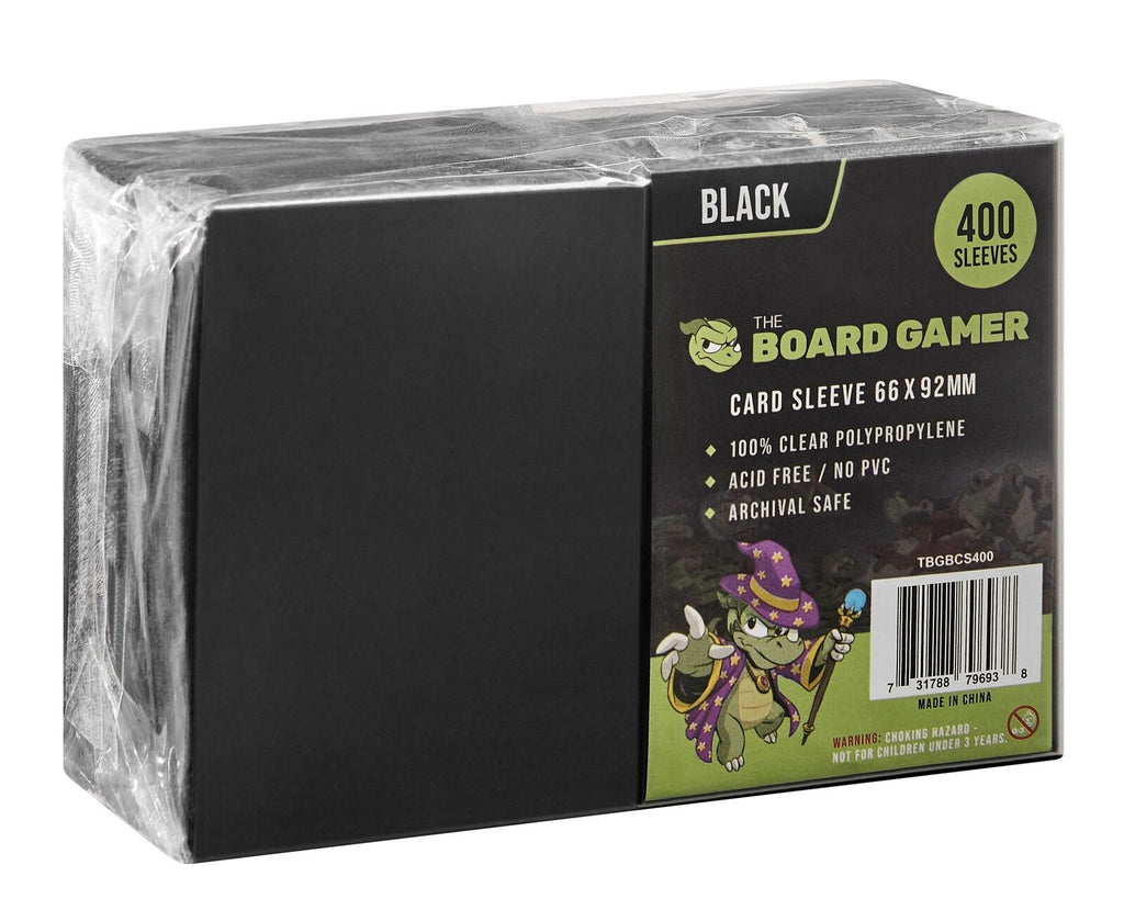 The Board Gamer: Black - Card Sleeves (400)