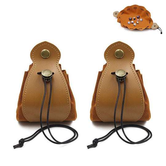 STORFEX 2-Pack Leather Dice Bag - Brown