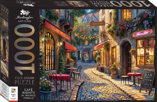 Hinkler: Mindbogglers Artisan - Cafe Nights Puzzle (1000pc Jigsaw) Board Game