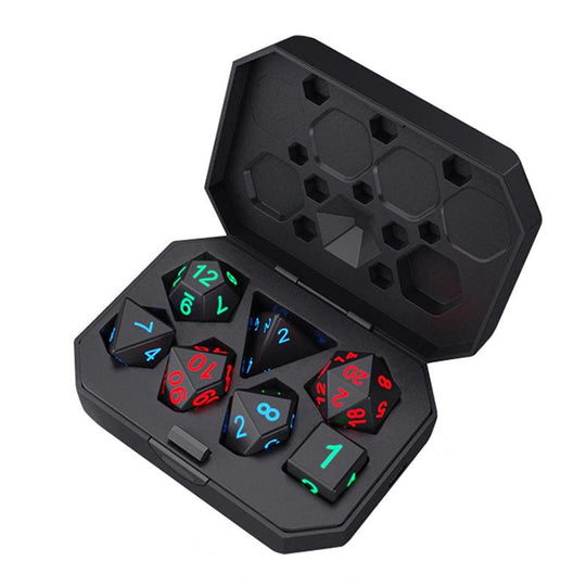 LED Polyhedral Light Up Dice Set (7 Piece Set)