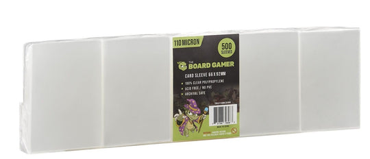 The Board Gamer: Clear - Card Sleeves (500)