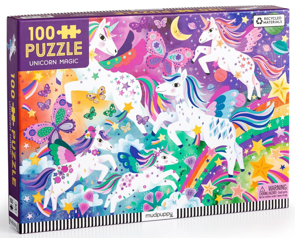 Mudpuppy: Unicorn Magic - 100 Piece Puzzle Board Game