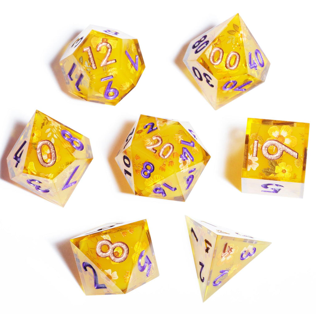 Dudley's Gallery - Hello Bees Sharp Edge Resin Dice Set