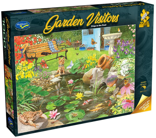 Garden Visitors: Frogs in the Pond - Puzzle (1000pc Jigsaw) Board Game