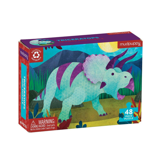 Mudpuppy: Triceratops - Mini Puzzle (48pc Jigsaw) Board Game