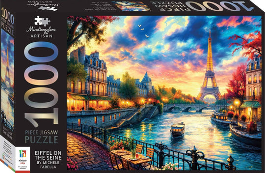 Hinkler: Mindbogglers Artisan - Eiffel on the Seine Puzzle (1000pc Jigsaw) Board Game