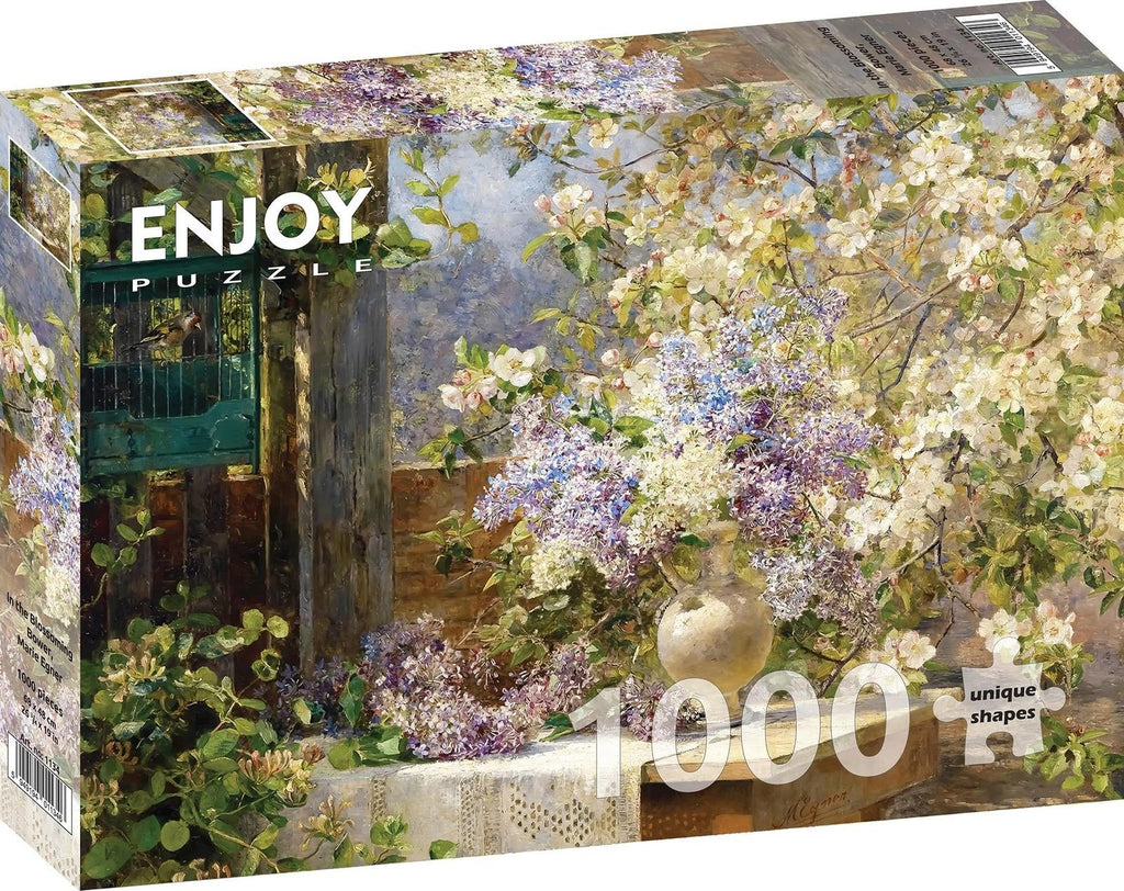 Enjoy Puzzle: Marie Egner - In the Blossoming Bower (1000pc Jigsaw) Board Game