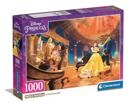 Clementoni: Disney Belle and The Beast - Puzzle (1000pc Jigsaw) Board Game