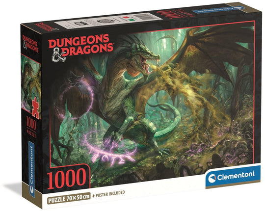 Clementoni: Dungeons & Dragons Puzzle (1000pc Jigsaw) Board Game
