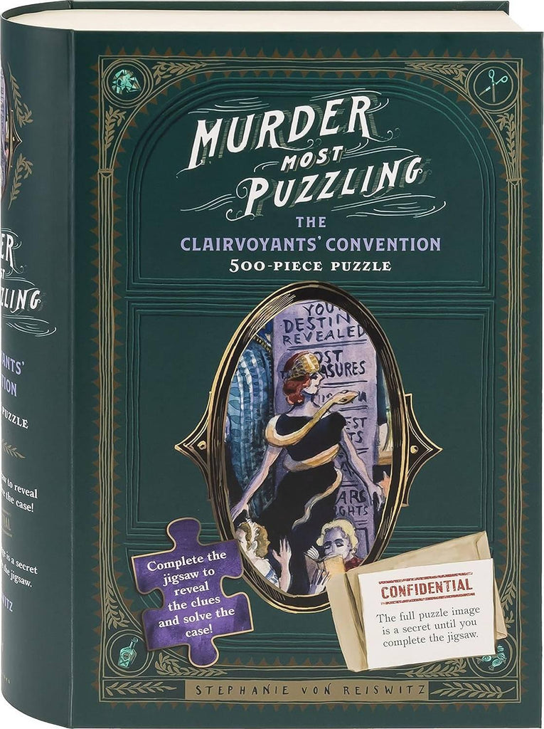 Chronicle Books: Murder Most Puzzling - The Clairvoyants' Convention Puzzle (500pc Jigsaw) Board Game