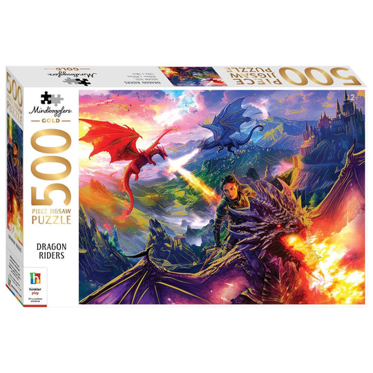 Hinkler: Mindbogglers - Gold Dragon Riders (500pc) Board Game