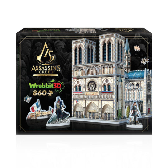 Wrebbit3D: Assassin's Creed Unity Notre Dame - 3D Puzzle (860pc Jigsaw) Board Game