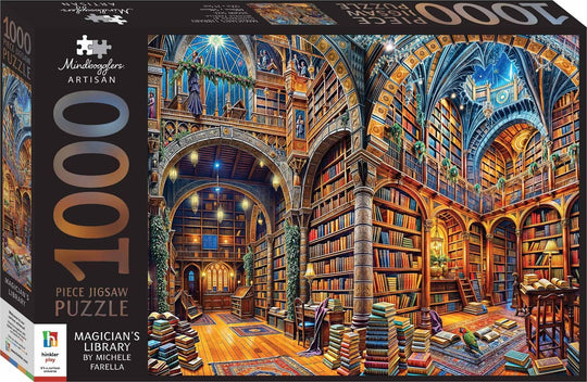 Hinkler: Mindbogglers Artisan - Magician's Library Puzzle (1000pc Jigsaw) Board Game