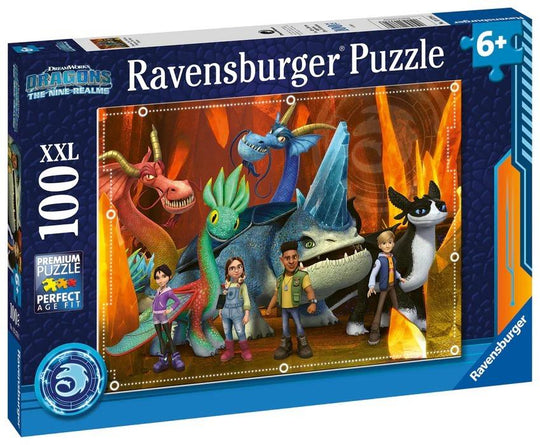 Ravensburger: How To Train Your Dragons Realms - XXL Piece Puzzle (100pc Jigsaw) Board Game