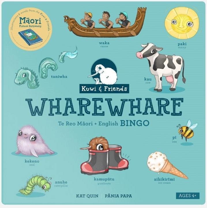 Kuwi & Friends: Wharewhare Te Reo Maori - Bilingual Bingo Board Game