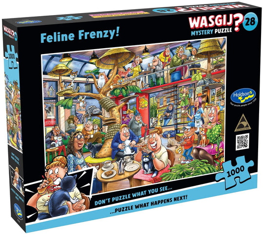 Wasgij Mystery #28: Feline Frenzy Puzzle (1000pc Jigsaw) Board Game
