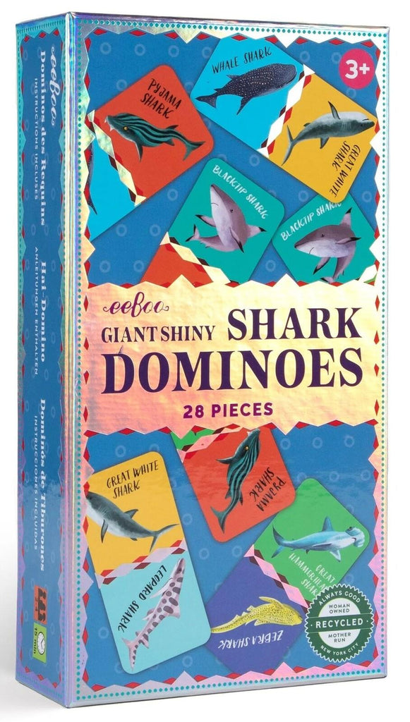 eeBoo: Giant Shiny Shark Dominoes Board Game