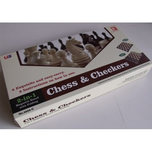 Magnetic Chess & Checkers (2 in 1) Board Game