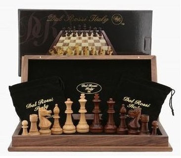 Dal Rossi Walnut Chess Set (44cm) Board Game