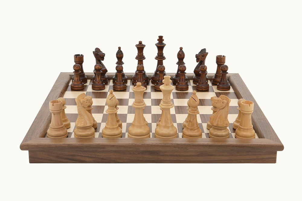 Dal Rossi Walnut Chess Set (44cm) Board Game