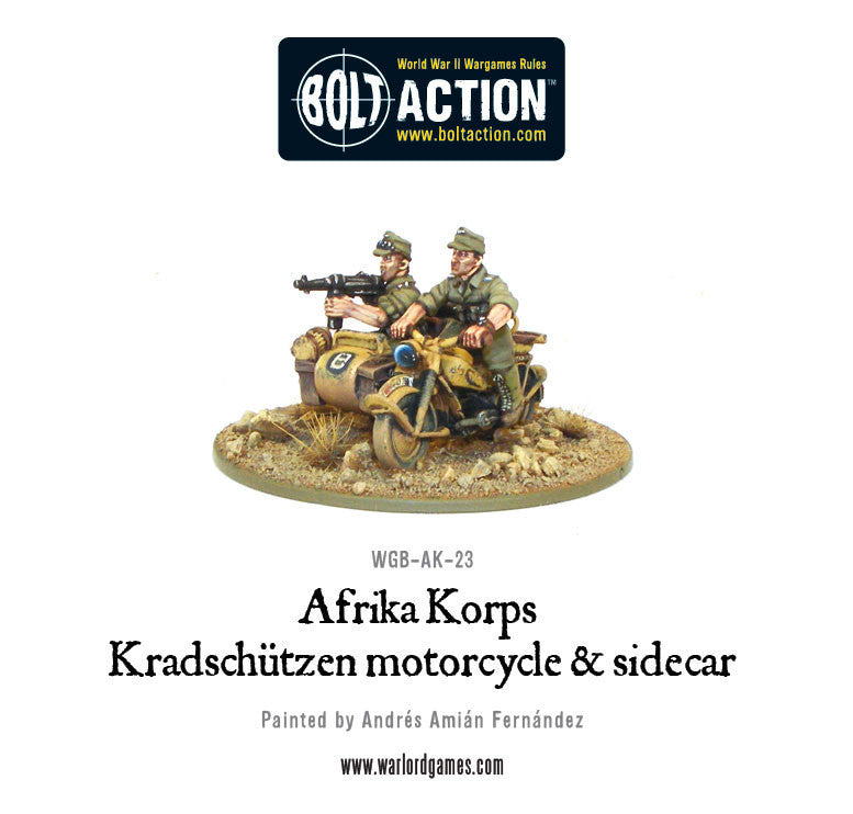 Afrika Korps - Kradschutzen motorcycle & sidecar