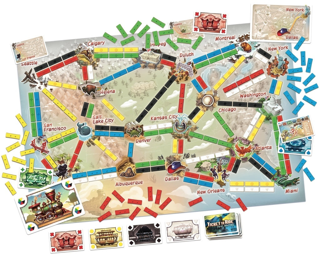 Ticket to Ride: First Journey (USA) Board Game