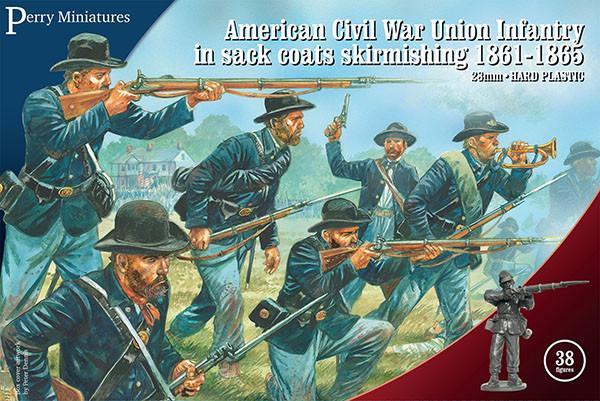 American Civil War Union Infantry in sack coats skirmishing (1861-1865)