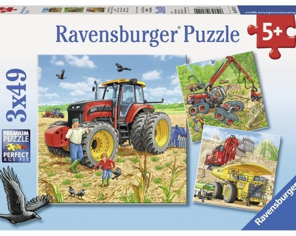 Ravensburger: Giant Vehicles (3x49pc Jigsaws) Board Game