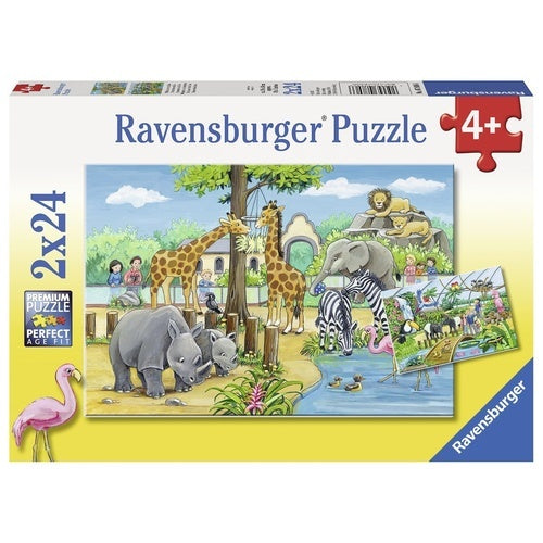 Ravensburger: Welcome to the Zoo (2x24pc Jigsaw) Board Game