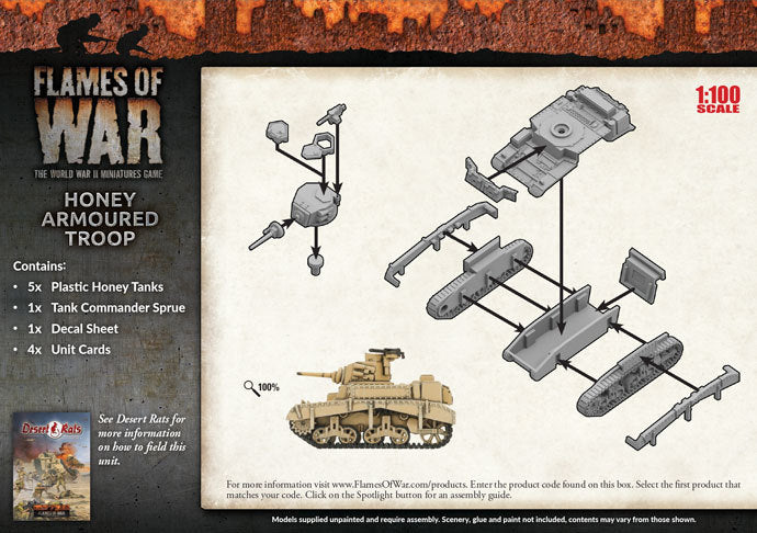 Flames of War: Desert Rats - Honey Armoured Troop