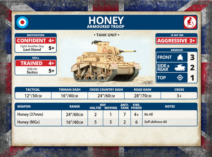 Flames of War: Desert Rats - Honey Armoured Troop