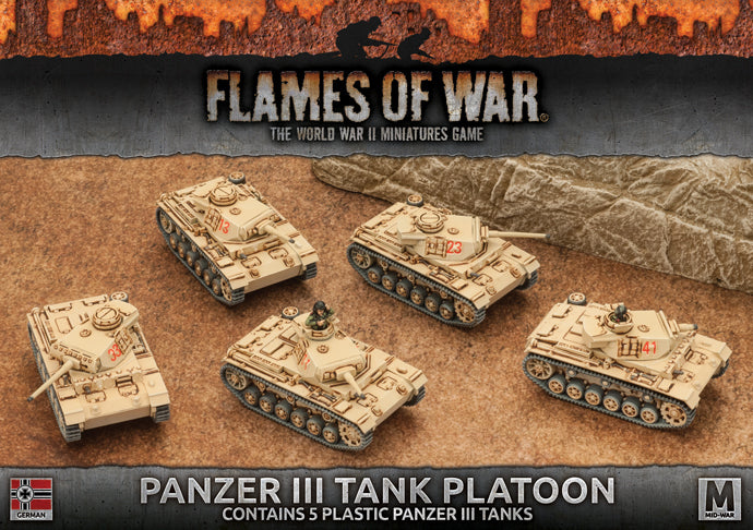 Flames of War: Afrika Korps Panzer III Tank Platoon