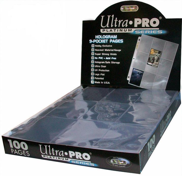Ultra Pro 9 Pocket Hologram Platinum Box (100 pages)