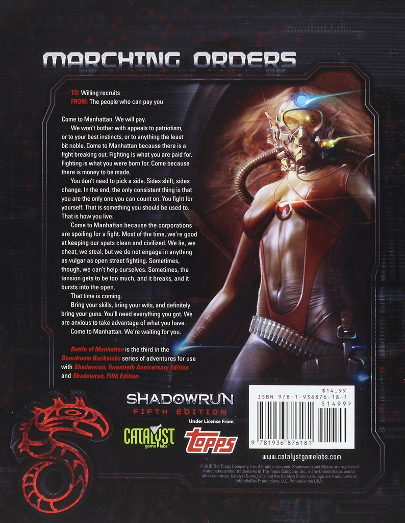 Shadowrun RPG: Battle of Manhattan - Game Supplement