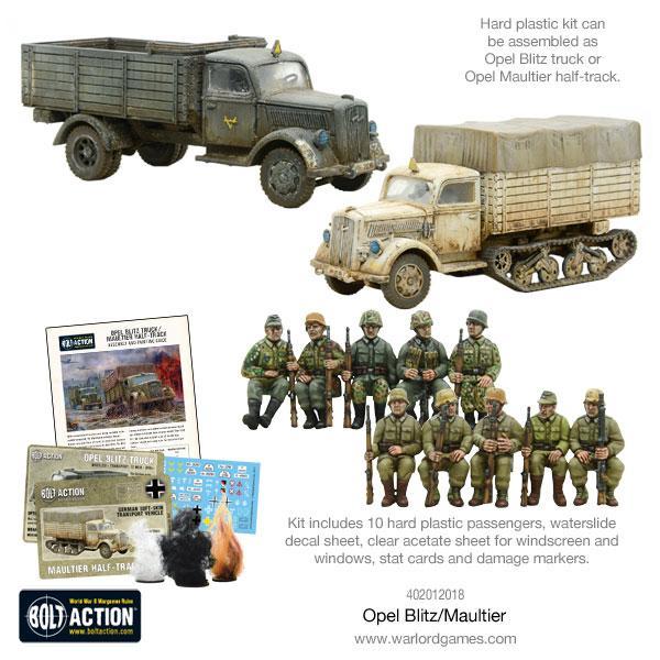 Bolt Action - German Army Opel Blitz & Maultier